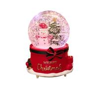 ZHGFXIN Musical Snowman Crystal With LED Light Show Christmas Melodies Resin Artwork For Home Centerpieces Christmas Snowman Music Box With LED Light