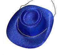ZHGFXIN Shimmering Cowboy Hat For Bride Bridesmaid Festive Wide Brim Top Stage Props Costume Glittering Head Accessories Wide Brim Hat For Festival