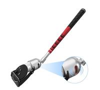 ZHGM VR Golf Club Attachment for Meta Oculus Quest 3/2, Unblock Signal & Tilt up Aluminum VR Golf Club Handle with 1:1 Molded Controller Adapter& Fixed Plate, Golf Grip Accessories for Right Hand, Red