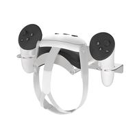 ZHGM VR Wall Mount for Meta Oculus Quest 3/Quest 2/Quest Pro/Rift-S/Vision Pro Headset & Controllers, Universal Aluminum VR Wall Holder with 2 Storage Way, Desk Space Saving & Stable VR Stand, Sliver
