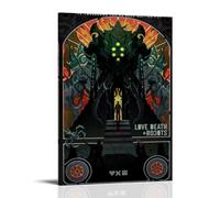 ZHGOOVT Love, Death & Robots Vintage Aesthetic Movie And Amazing TV Series Canvas Poster Wall Art Decorative Painting Bedroom Painting Posters 12x18inch(30x45cm) Frame-style