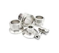 ZHGUIMING 1/4" 3/8" 1/2" 3/4" 1" -4" NPT Male x 0.5" 0.75" 1.5" 2" -4" Tri Clamp Connector Pipe Fitting 304 316L Stainless Steel(1-1l4-NPT-K64,SUS304)