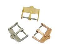 ZHGUIMING 12/14/16/18/20mm Watchbands Buckle Stainless Steel Pin Clasp Watch Accessorie Leather Band Watch Buckle(Gold,18mm)
