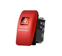 ZHGUIMING 12V 20A Red Led WARNING Rocker Switch Light Illumination Adjustable Flasher Relay Blinker Car Accessories Replace(White)