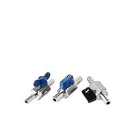 ZHGUIMING 304 Stainless Steel 7mm 8mm 9mm 10mm 11mm 12mm Mini Ball Valve Double Pagoda Long/Short Handle Red Black Blue Yellow(7mm,Yellow Long)