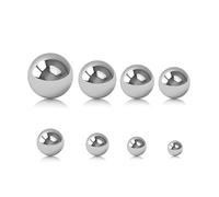 ZHGUIMING 304 Stainless Steel Solid Ball Dia 1mm 2mm 3mm 4mm 5mm 6mm 7mm 8mm 9mm 10mm High Precision Bearing Balls Smooth Round Bead(9.5mm (5pcs))
