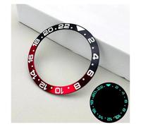 ZHGUIMING 38mm Blue Luminous Sloped Ceramic Bezel Insert Ring Inner Diameter 30.5mm Fit Men Mechanical Watch Replacement Repair Parts(A2 Aluminum)