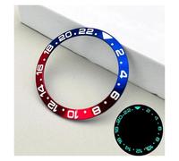 ZHGUIMING 38mm Blue Luminous Sloped Ceramic Bezel Insert Ring Inner Diameter 30.5mm Fit Men Mechanical Watch Replacement Repair Parts(A1 Aluminum)