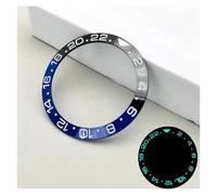ZHGUIMING 38mm Blue Luminous Sloped Ceramic Bezel Insert Ring Inner Diameter 30.5mm Fit Men Mechanical Watch Replacement Repair Parts(A5 Ceramic)