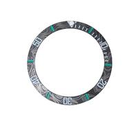 ZHGUIMING 38mm Watch Bezel Insert Ceramic for Submariner Seiko Mods for GMT Carbon Fibre Blue NH35 Watch Accessories Case Ring Bezel(A2 Green)