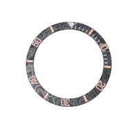 ZHGUIMING 38mm Watch Bezel Insert Ceramic for Submariner Seiko Mods for GMT Carbon Fibre Blue NH35 Watch Accessories Case Ring Bezel(A3 Rose Gold)