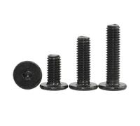 ZHGUIMING 5-50pcs Black 304 Stainless Steel M1.4 .6 M2 .5 M3 M4 M5 M6 M8 Hex Socket Ultra Thin Super Low Flat Head CM Allen Cap Screw(35mm,M5 (10pcs))
