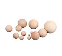 ZHGUIMING Dia 6/8/10/12/15/20/25/30/35-90mm No Hole Round Wooden Beads Solid Natural Color Ball Manual DIY Jewelry Carving(70mm-1pcs)