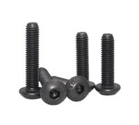 ZHGUIMING Grade12.9 Steel M1.6 M2 .5 M3 M4 M5 M6 M8 M10 M12 ISO7380 Hex Hexagon Socket Round Button Head Screws Bolt 50/20/10/5/2Pcs(100mm,M12 (1pcs))