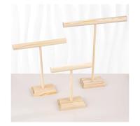 ZHGUIMING Solid Wood Jewelry Props Display Stand Bracelets Earrings Necklaces Jewelry Storage Rack with Wooden Base Hanging Holder(L)