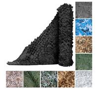 ZHhan Camo Netting Bulk Roll Camouflage Net Military Nets Lightweight Durable Without Grid for Hunting Military Decoration Sunshade Black,2.5x9m