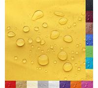 ZHhan Waterproof Polyester Fabric, 12,000 mm Water Column, 110 cm Wide, Quantity = Meter, Measured by The Meter, Waterproof, Tear-Resistant, Durable, Outdoor Fabric,(Yellow,1.1m)