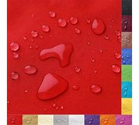 ZHhan Waterproof Polyester Fabric, 12,000 mm Water Column, 110 cm Wide, Quantity = Meter, Measured by The Meter, Waterproof, Tear-Resistant, Durable, Outdoor Fabric,（Red，1.1m）