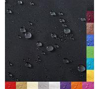ZHhan Waterproof Polyester Fabric, 12,000 mm Water Column, 150 cm Wide, Quantity = Meter, Measured by The Meter, Waterproof, Tear-Resistant, Durable, Outdoor Fabric,（Black，1.5m）