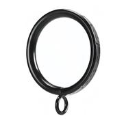 ZHHGTTUY Thick Metal Eyelet Curtain Rings with Ancient Script Engraving,1.5" Inner Diameter, for Rods up to 1.25 Inches, Decorative Drapery Hardware (Black-28pcs)