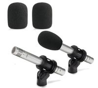 ZHHSUNY 2pcs Mic Foam Cover, Compatible with Sam-son C02 Behrin-ger C-2 Pencil Condenser Microphone, Pop Filter Mic Foam Windscreen Cover, for Streaming, Podcast, Prevent Noise Interference