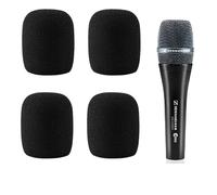 ZHHSUNY 4pcs E835 Microphone Foam Cover Windscreen Accessories Compatible with Sennheiser E965 E835S E835 E935 E945 E845-S E845 Microphone Replacement Mic Foam Cover (Black)