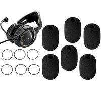 ZHHSUNY 6 Sets A20 Microphone Foam Protective Covers, Compatible with Bose Aviation X A10 A20 A30 with O-Rings Rubber Replacement Mic Foam Cover