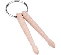 Zhhuoc 1Pc Mini Drum Sticks Keychain Natural Wood Drumsticks Percussion Key Ring Decoration Keyrings for Drummer