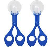 Zhhuoc 2Pcs Blue Fine Motor Skill Toys, Hand-Eye Coordination Plastic Scissor Clamp Small Butterfly Clip, Scoopers for Nature Exploration Observation Toys Sports Outdoor Play