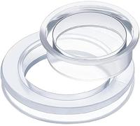 Zhhuoc Clear Standard Size Silicone Umbrella Hole Ring Plug and Cap Set, 2 Inch Patio Table Umbrella and Cap Set, Outdoors Patio Garden Table Deck Yard,Hole Ring Shade