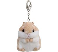 Zhhuoc Cute Khaki Plush Hamster Keychain Plush Toy Keychain Charms Wallet Backpack Handbag Charms Automobile Keychains Automotive Trim Women's Key Rings and Keychains Automobile
