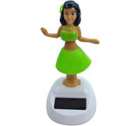 Zhhuoc Green Solar Powered Dancing Hula Girl Dashboard Decorations Swinging Bobbleheads Toy Collection Figurines for Auto Interior Home Decor Science Kits and Toys