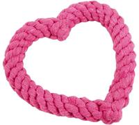 Zhhuoc Pink Cotton Rope Love Heart Shaped Interactive Cute Creative Dog Chew Toys for Heavy Duty Dental Chewers, Puppy Teething Tug Toy