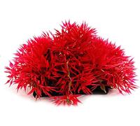 Zhhuoc Red Artificial Flowers, Fake Flowers, Artificial Pine with Base Grass Fish Tank Ornament Aquatic Plant Landscape Decor, Aquarium Décor Plastic Plants