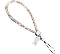 Zhhuoc Silver Short Crystal Phone Lanyard Full Diamond Pendant Wrist Strap Bling Wristlet Keychain Strap for Women Wallet Wallet Bag Credit Card Holder,Cell Phone Lanyards and Wrist Straps