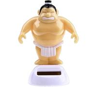 Zhhuoc Sumo Wrestler Solar Power Swinging Car Interior Dashboard Solar Power Kit Ornament Gift