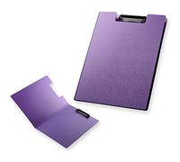Zhi Jin A4 Standrad Foldover File Folders Foolscap Clip Board Document Folder Conference Clipboard Organizer Purple