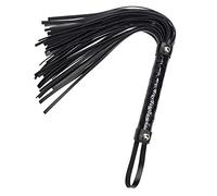 Zhichengbosi 40 cm Riding Crop, Black Faux Leather Paddle Horse Crop and Riding Whip