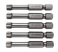 ZHIDA Torx TX40 Screwdriver Bit Set T40 Two Inch Long (50 x T40 5 PCS)