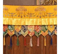 ZHIDAISHI Buddhist Tablecloth,Shrine Cloth,100cm Tibetan Buddhist Hall Household Tibetan Fabric Table Surrounding Temple Decoration CurtainFeng shui tablecloth