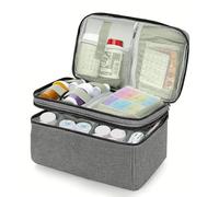 ZHIDAISHI Travel Portable First Aid Kit, Large Capacity Oxford Fabric Medicine Organizer: Multi-Purpose Home/Travel Storage Bag with Compartments(Red)