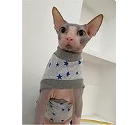 ZHIHAN Sphinx cat clothes, cotton bottoming shirt, sweater, Devon cat, Cornish cat vest, anti-dropping, vest (open chest), XXL