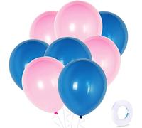 ZHIHUI 20pcs Blue and Pink Balloons, 10 Inch Latex Vibrant Bulk Balloons, for He or She Party, Boy or Girl Party, Birthday Parties, Weddings, Anniversaries and Celebrations Party Decorations