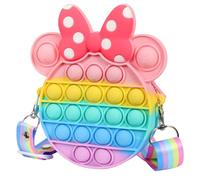 ZHIHUI 2in1 Push Pop it Bag, Poppet Fidget Toy Shoulder Bag Fidget Purse Push Bubble Popit Handbag, Poppet Fidget Anti Stress Sensory Squishy Toys Gift for Girls Boys Kids