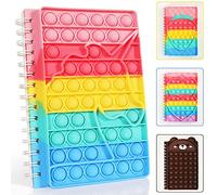 ZHIHUI Pop it Fidget Notebook Dairy A5, Popper Push Bubble Fidget Sensory Toys, Simple Notedpad Secret Journal Dairy 50 Pages, Poppet A5 Notebook,School Note books for Girls Boys Kids Adults