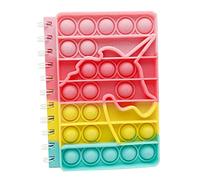 ZHIHUI Pop it Fidget Notebook Dairy A6, Popper Push Bubble Fidget Sensory Toys, Simple Notedpad Secret Journal Dairy 50 Pages, Poppet A6 Notebook,School Note books for Girls Boys Kids Adults