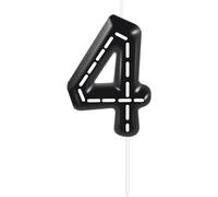 ZHIHUI Racing Cars Themed Birthday Candle, Black, Size 4, Novelty Candle, Indoor Use, 15g, 11cm, 3.5cm Diameter, 1 Count, Perfect for Birthdays and Parties
