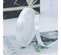 ZHIHUI White Satin Ribbon 10mm, 22 Meters Solid Colors Fabric Ribbon, Perfect for Wedding Decor, Wreath, Baby Shower, Gift Package Wrapping, Party Balloon & Hair Bows Decoration and Other Projects