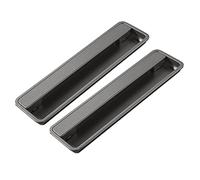 zhijiaqian456 2 pcs Rectangular Recessed Flush Handles Sliding Door Handle Recessed Finger Pull Handles Flush Pull Handle for Sliding Door, Cupboard, Drawer, Cabinet Black (Large,Gray)