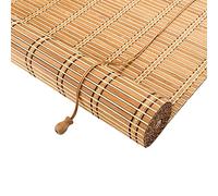 zhijiaqian456 Natural Bamboo Roller Blinds,Roman Blinds,Blackout Roller Blinds,Retro Bamboo Blinds,Sun Shade Curtain,for Indoor/Outdoor/Garden,Customizable (70 x 110 cm)